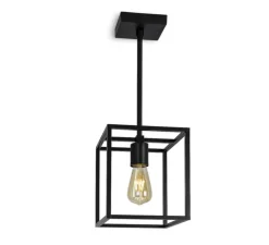 Plafonnier, Cubic 3383, Noir, L20cm, H59,6cm - Moretti Luce