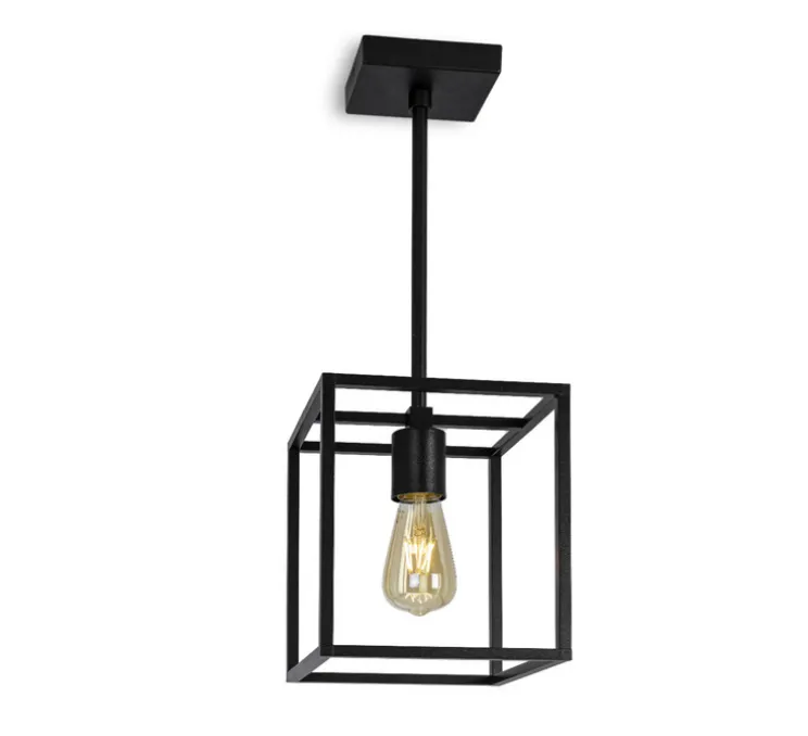 Plafonnier, Cubic 3383, Noir, L20cm, H59,6cm - Moretti Luce