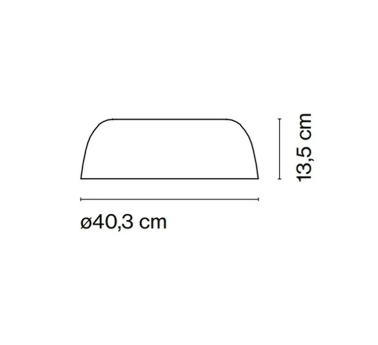 Plafonnier, Djembé C42.13, rouge, dim, LED, 2700K, 846lm, Ø40,3cm, H13.5cm - Marset