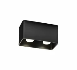 Plafonnier, Docus 2.0 LED, noir mat, LED, 2700K, 1270 lm, L17,4cm, H9cm - Wever&Ducré