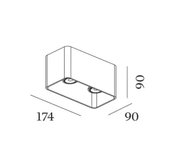 Plafonnier, Docus 2.0 PAR16, cuivre, L17,4cm, H9cm - Wever&Ducré