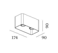 Plafonnier, Docus 2.0 PAR16, noir, L17,4cm, H9cm - Wever&Ducré