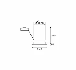 Plafonnier, Dolix Out, blanc, IP65, L8,8cm, H8,8cm - SLV