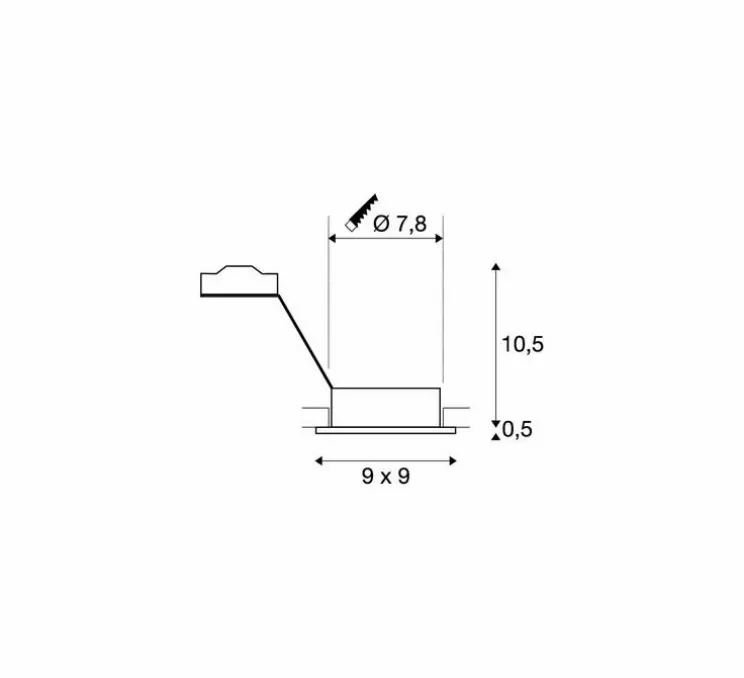 Plafonnier, Dolix Out, blanc, IP65, L8,8cm, H8,8cm - SLV