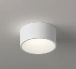 Plafonnier, Domo 8200, laqué blanc mat à l'intérieur, laqué blanc mat à l'extérieur, LED, 2700K, 598 lm, Ø18,5cm, H9cm - Vibia