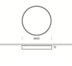 Plafonnier, DRONE, Noir, LED, 3000k, 6680lm, Ø60cm, H7cm - Onok