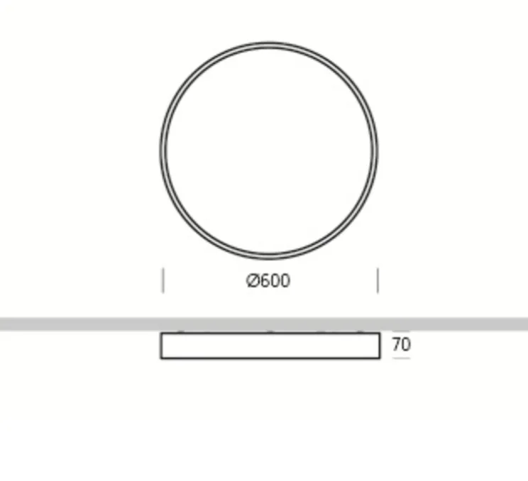 Plafonnier, DRONE, Noir, LED, 3000k, 6680lm, Ø60cm, H7cm - Onok