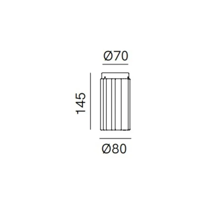 Plafonnier, Dune 299.05.OSC, laiton bruni et céramique, Ø8cm, H14,5cm-Il Fanale