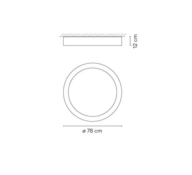 Plafonnier, Duo Petra 4872, blanc, chêne, LED, dim, 2700K, 3967 lm, Ø78cm, H12cm - Vibia