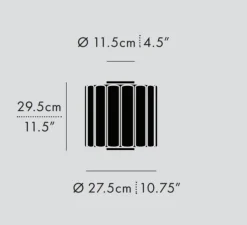Plafonnier encastrable, Column 300, ambre, LED, 2700K, 711 lm, Ø27,5cm, H29,5cm - A-N-D