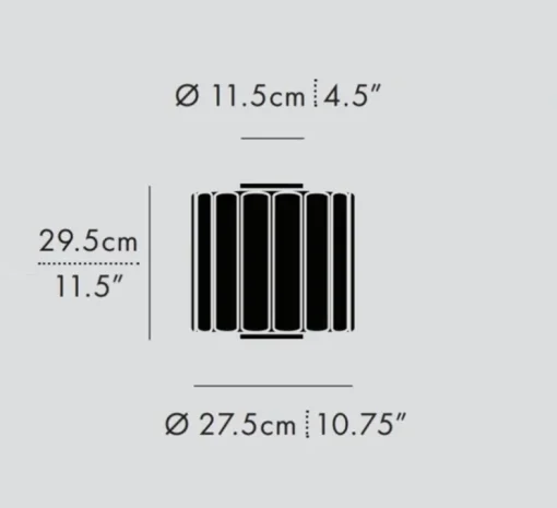 Plafonnier encastrable, Column 300, ambre, LED, 2700K, 711 lm, Ø27,5cm, H29,5cm - A-N-D