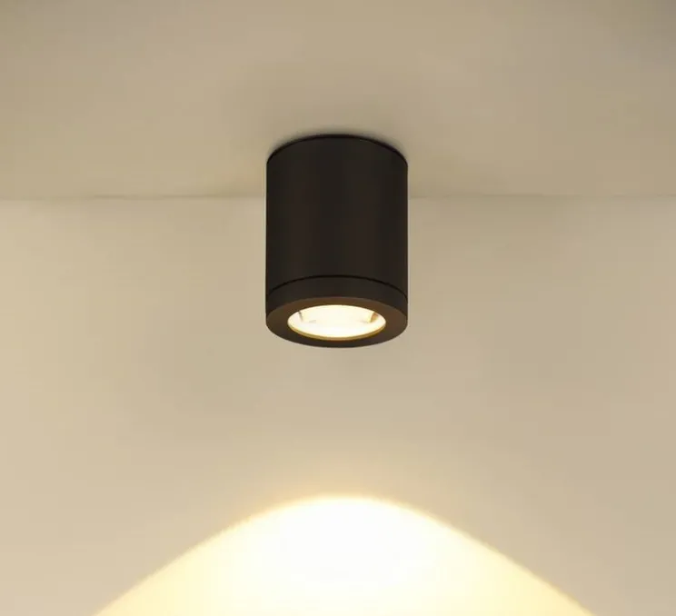 Plafonnier, Enola Oculus, anthracite, IP65, LED, dim, 3000-4000K, 1100 lm, Ø10cm, H12cm - SLV