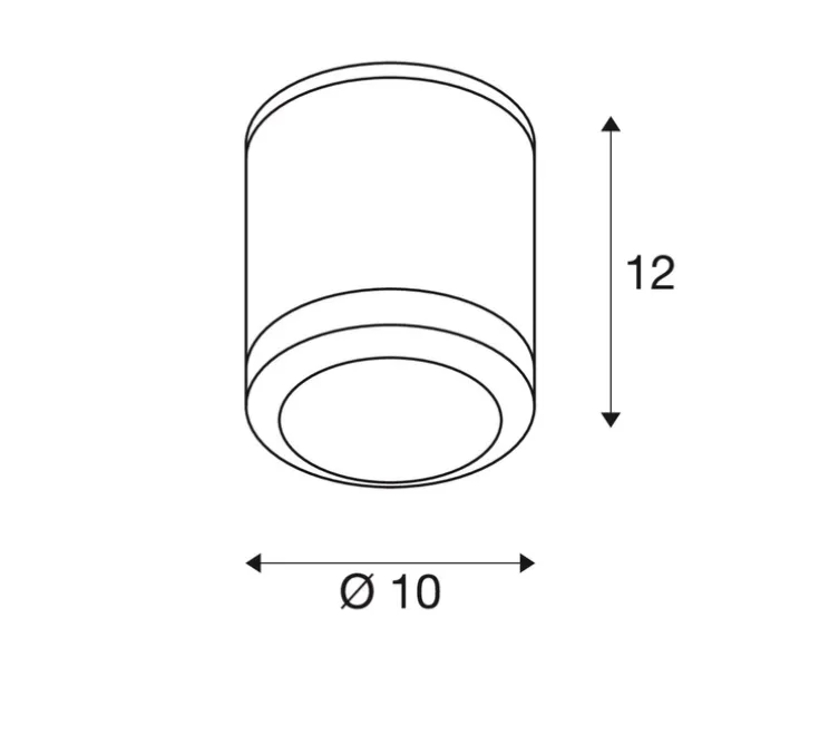 Plafonnier, Enola Oculus, anthracite, IP65, LED, dim, 3000-4000K, 1100 lm, Ø10cm, H12cm - SLV