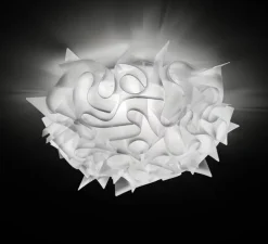 Plafonnier et/ou applique murale, Veli Large, blanc opal, Ø78cm, H20cm - Slamp