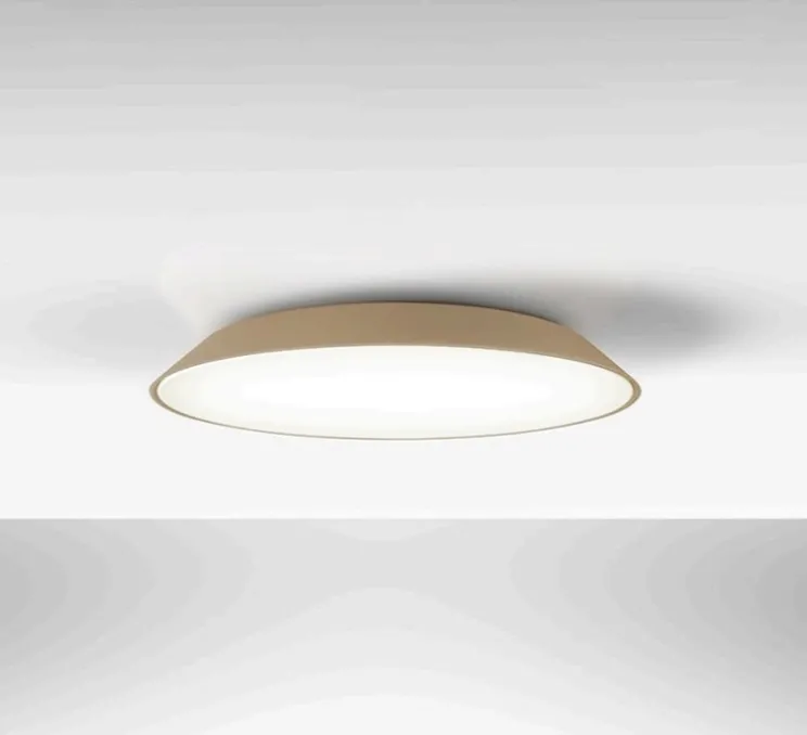 Plafonnier, Febe, gris tourterelle, LED, dim, 3000K, 2260 lm, Ø61cm, H8,6cm - Artemide