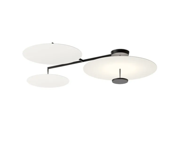 Plafonnier, Flat 5922, blanc, LED, dim, 2700K, 13920lm, L178cm, H36cm - Vibia