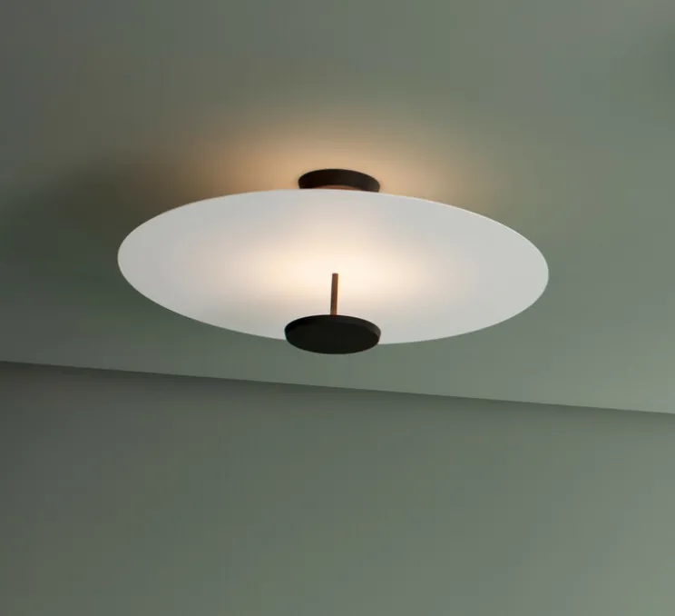 Plafonnier, Flat 5926, blanc, LED, dim, 2700K, 6960 lm, Ø90cm, H36cm - Vibia