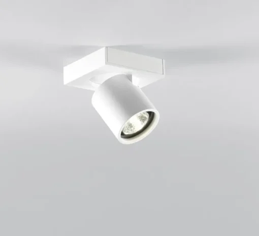 Plafonnier, Focus 1, blanc, LED, 3000K, 540lm, L10cm, H10cm - Light Point