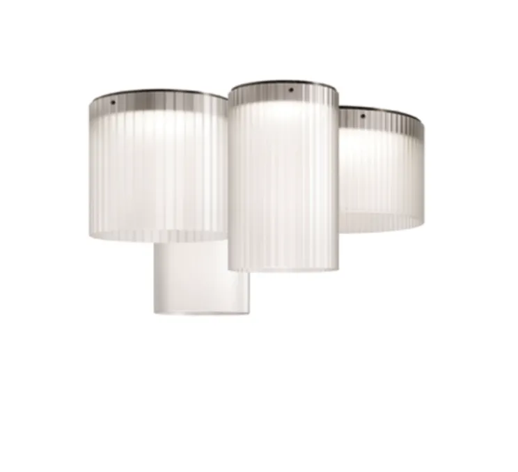 Plafonnier, GIASS 25, gris, LED, 2700K, 1700lm, Ø25cm, H50cm - KDLN