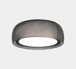 Plafonnier, Gong, gris, LED, dim, 2700K, 1464 lm, Ø61,2cm, H24,8cm - LEDS C4