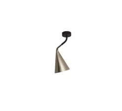 Plafonnier, Gordon, 561.71, noir mat, laiton brossé, IP40, L12cm, H28cm - Tooy