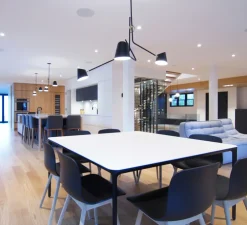 Plafonnier, Hartau Triple, noir, Ø76cm, H63cm, 2700K, 350lm - Darmes