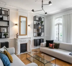 Plafonnier, Hartau Triple, noir, Ø76cm, H63cm, 2700K, 350lm - Darmes