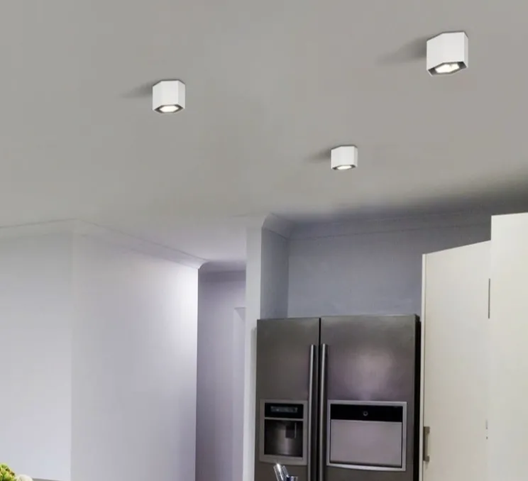 Plafonnier, Hexo 1.0 LED, blanc, variable coupure de phase, LED, 3000K, 700lm, Ø12,7cm, H10cm - Wever&Ducré