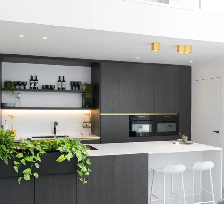 Plafonnier, Hexo 1.0 LED, or, variable coupure de phase, LED, 2700K, 670lm, Ø12,7cm, H10cm - Wever&Ducré