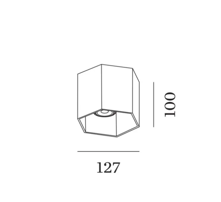 Plafonnier, Hexo 1.0 PAR16, bronze, Ø12,7cm, H10cm - Wever-Ducre