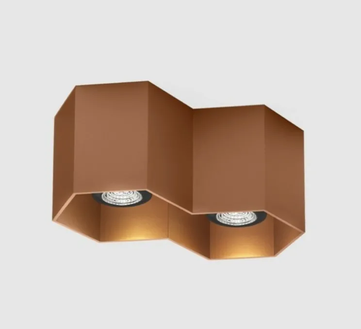 Plafonnier, Hexo 2.0 PAR16, cuivre, L22cm, H10cm - Wever&Ducré