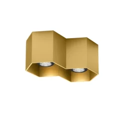 Plafonnier, Hexo 2.0 PAR16, laiton, L22cm, H10cm -Wever&Ducré