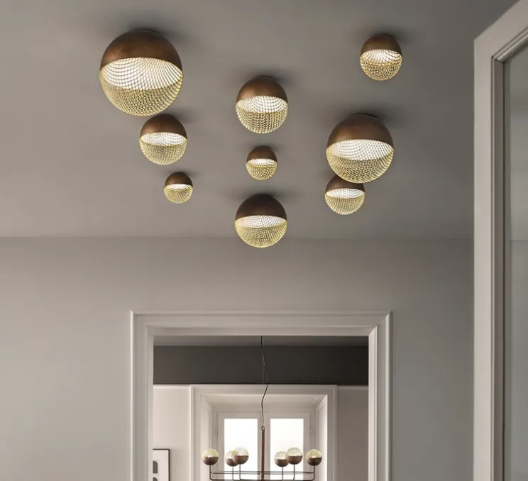 Plafonnier, Iglù PL 18, bronze, LED, 3000K, 1450 lm, Ø18cm, H18cm - Masiero