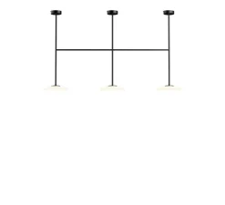 Plafonnier, Ihana, opale et noir, LED, 2700K, 3x1019lm, L168cm, H100cm - Marset