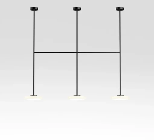 Plafonnier, Ihana, opale et noir, LED, 2700K, 3x1019lm, L168cm, H150cm - Marset