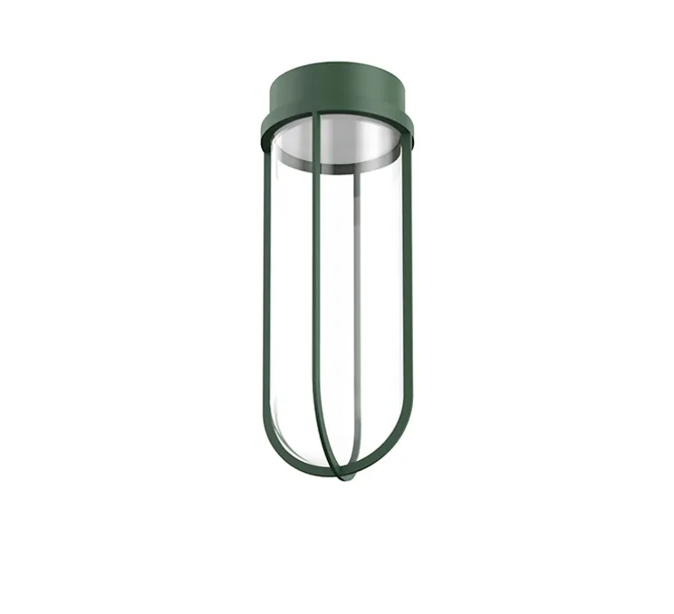 Plafonnier, In Vitro, vert forêt, IP66, LED, 2700K, 799 lm, Ø18cm, H45,6cm - Flos