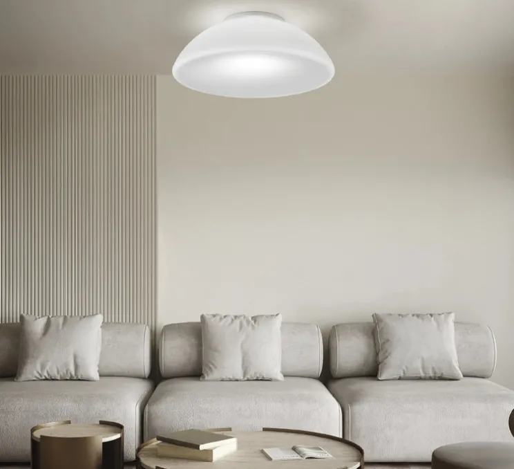 Plafonnier, Infinita PL 70, blanc, Ø70cm, H23cm - Vistosi