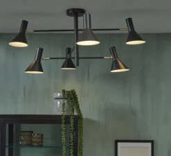 Plafonnier, Izmir 3, noir, Ø124cm, H39cm - GOOD&MOJO