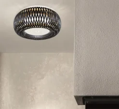 Plafonnier, Kalatos, noir et or, Ø63cm, H30cm - Slamp