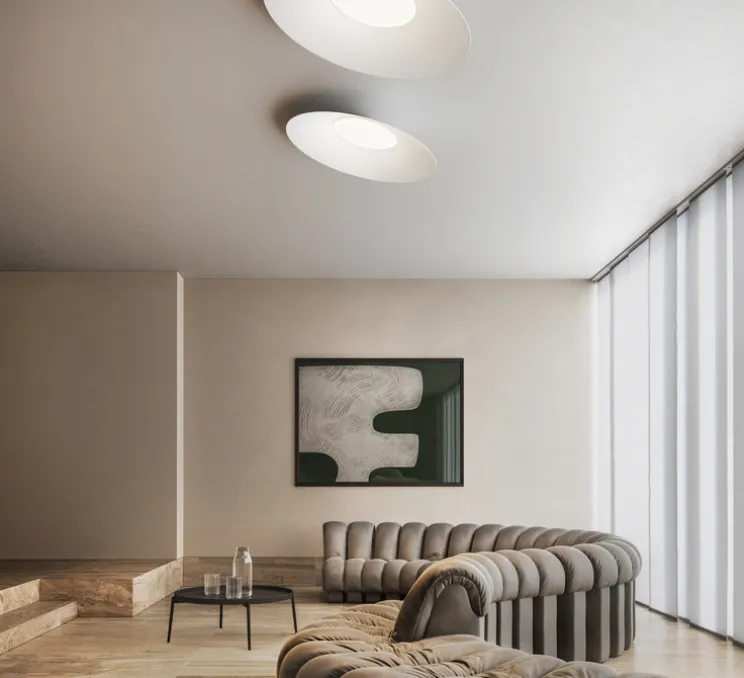 Plafonnier, Kate, blanc, LED, dim, 2700K, 6600 lm, Ø90cm, H27cm - KDLN