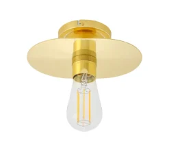 Plafonnier, Kigoma, laiton poli, L21cm, H9cm - Mullan Lighting