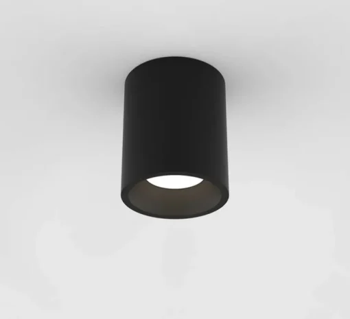 Plafonnier, Kos Round 140, noir mat, IP65, LED, dim, 3000k, 900 lm, Ø11,5cm, H14cm - Astro