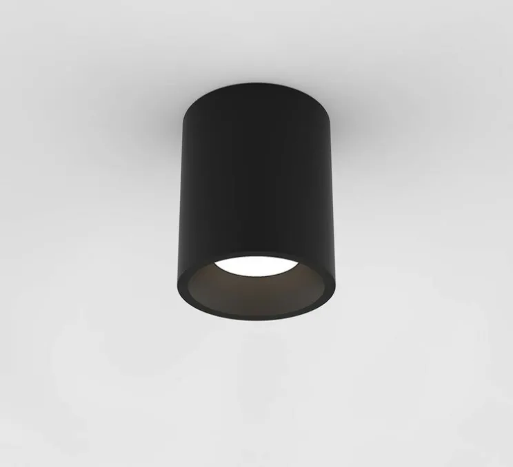 Plafonnier, Kos Round 140, noir mat, IP65, LED, dim, 3000k, 900 lm, Ø11,5cm, H14cm - Astro