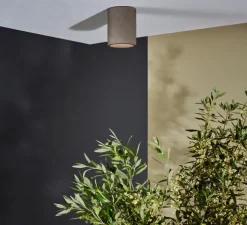 Plafonnier, Kos Round, béton mat, IP44, Ø11cm, H14,1cm - Astro