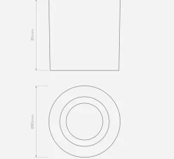 Plafonnier, Kos Round, laiton massif, IP44, Ø8,5cm, H8,5cm - ASTRO