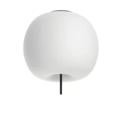 Plafonnier, Kushi 33, blanc, noir, Ø33cm, H33cm - KDLN