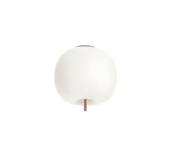 Plafonnier, Kushi 16, cuivre, blanc, Ø16cm, H16cm - KDLN