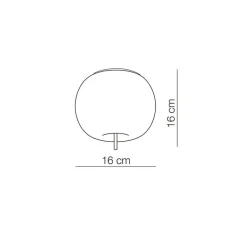 Plafonnier, Kushi 16, cuivre, blanc, Ø16cm, H16cm - KDLN