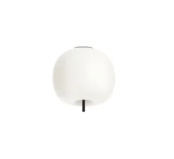 Plafonnier, Kushi 16, noir et blanc, Ø16cm, H16cm - KDLN