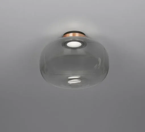 Plafonnier, Legier 557.74, noir, verre fumé, IP40, LED, dim, 2700K, 800 lm, Ø35cm, H26cm - Tooy